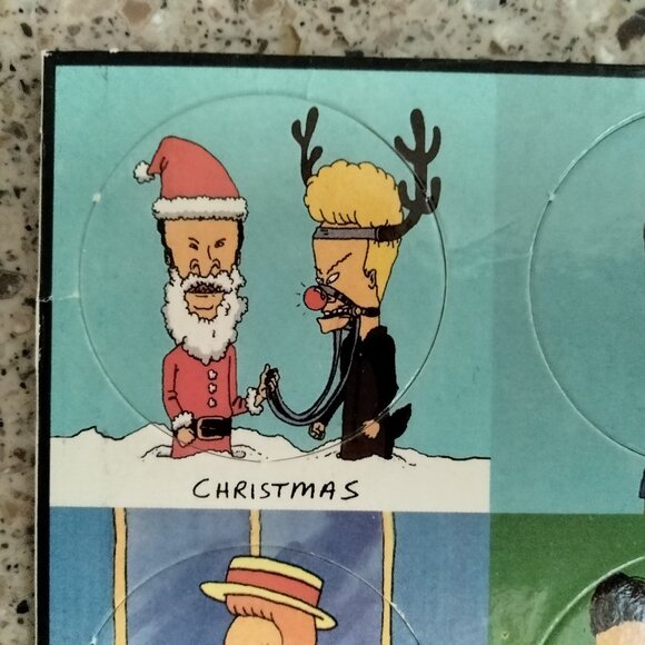 DUO: New Beavis & Butthead Unpunched Pogs Milk Caps Sheets - Picture 3 of 11